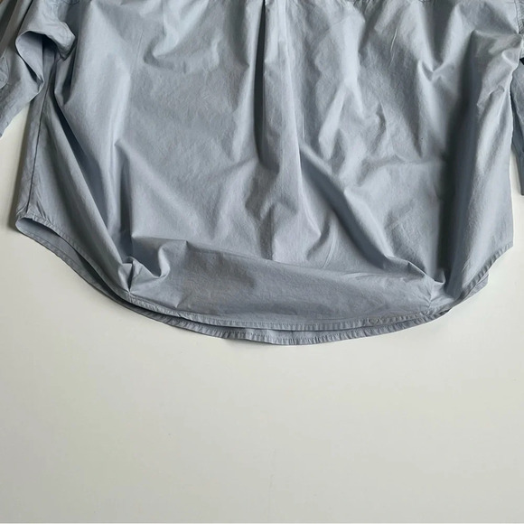 French Connection Womens Rhodes Shirt Blue Oversized Popover Blouse Slouchy S - Picture 8 of 12